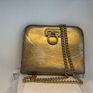 Vintage Salvatore Ferragamo Gold 2 Way